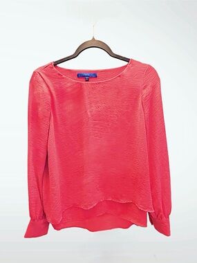 Apt. 9 Fuchsia Long-Sleeve Scoop Neck Top 🩷